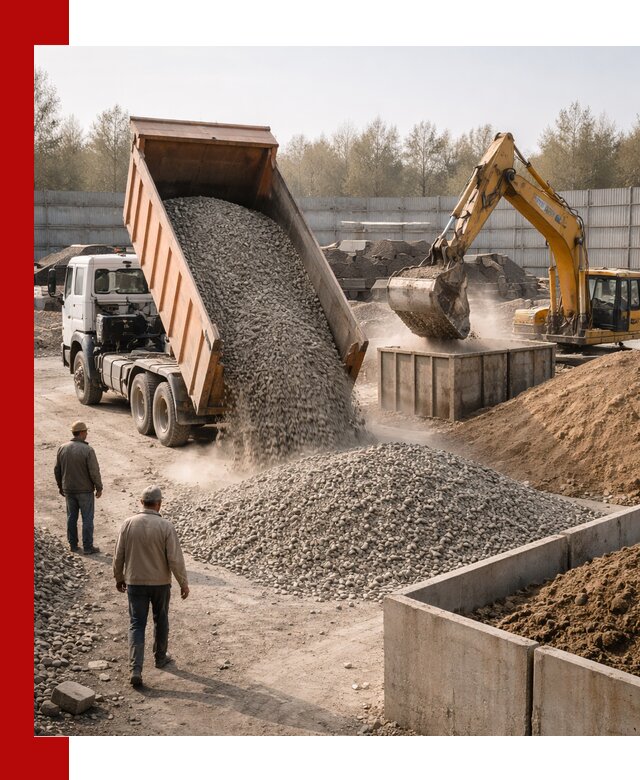 Доставка нерудных материалов с погрузкой и разгрузкой в Алексеевке