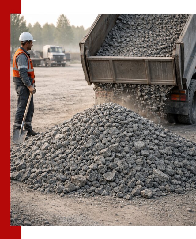 Гранитный щебень фракции 100–201 для строительства в Алексеевке