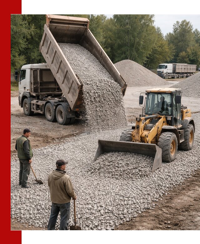 Купить гравийный щебень фракция 20-40 в Алексеевке с доставкой