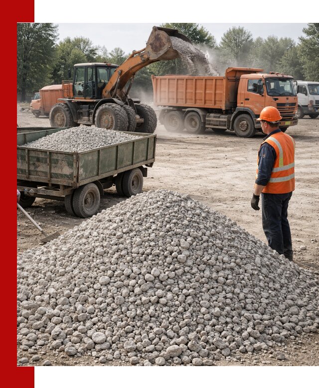 Доставка известнякового щебня фракция 20–40 в Алексеевке