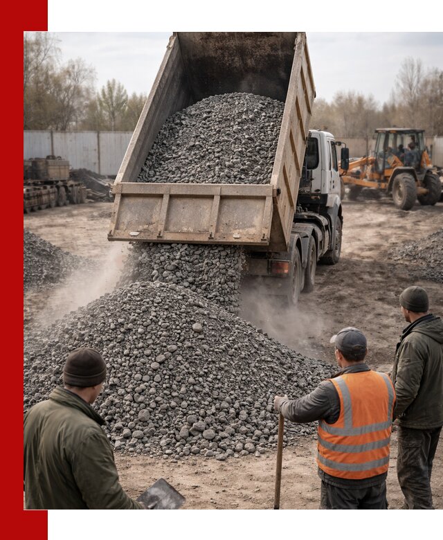 Доставка шлакового щебня в удобные сроки по выгодной цене в Алексеевке
