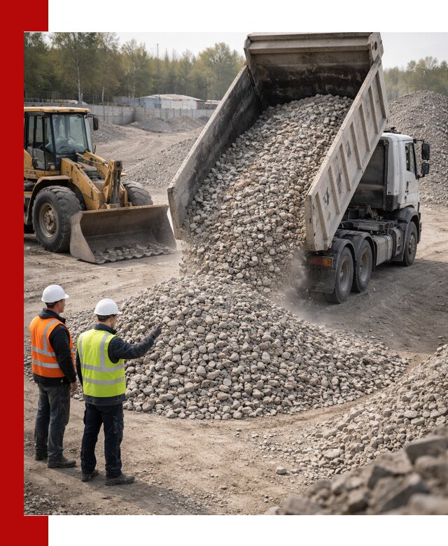 Вторичный щебень фракция 40–70 доставка в Алексеевке