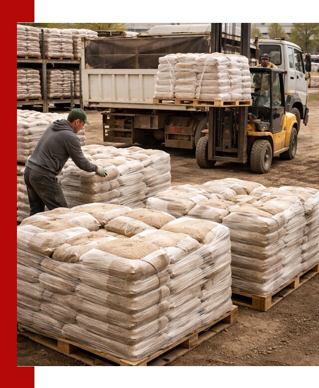 Карьерный песок в мешках с доставкой в Алексеевке