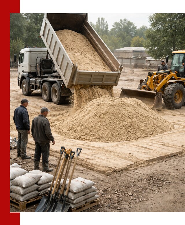 Доставка мытого песка в Алексеевке с самосвалами по выгодной цене