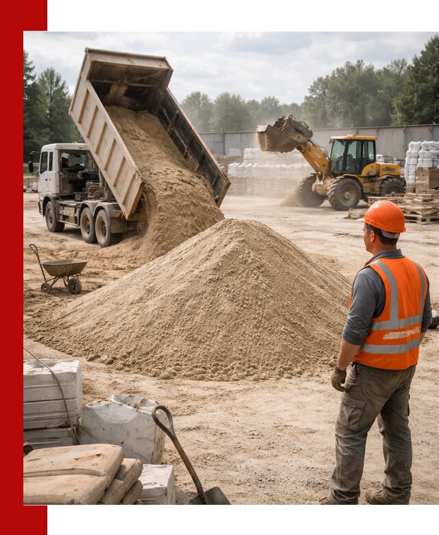 Доставка строительного песка с самосвалом в Алексеевке