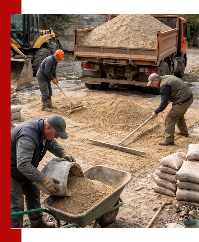 Поставка песка для стяжки в Алексеевке с быстрой доставкой