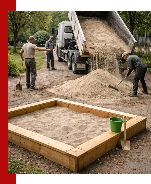 Песок для песочницы с доставкой в Алексеевке недорого и чистый