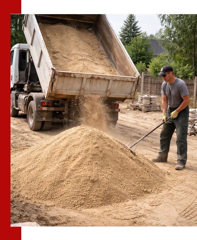Доставка сухого песка самосвалами в Алексеевке
