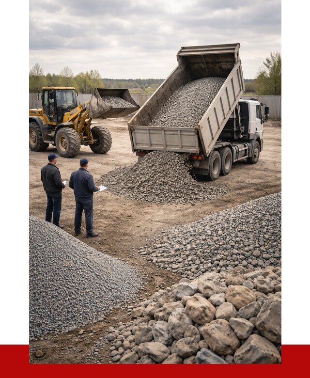 Гравий и камень с доставкой в Алексеевке от 4252 р. - ПРОНЕРУДЛкв