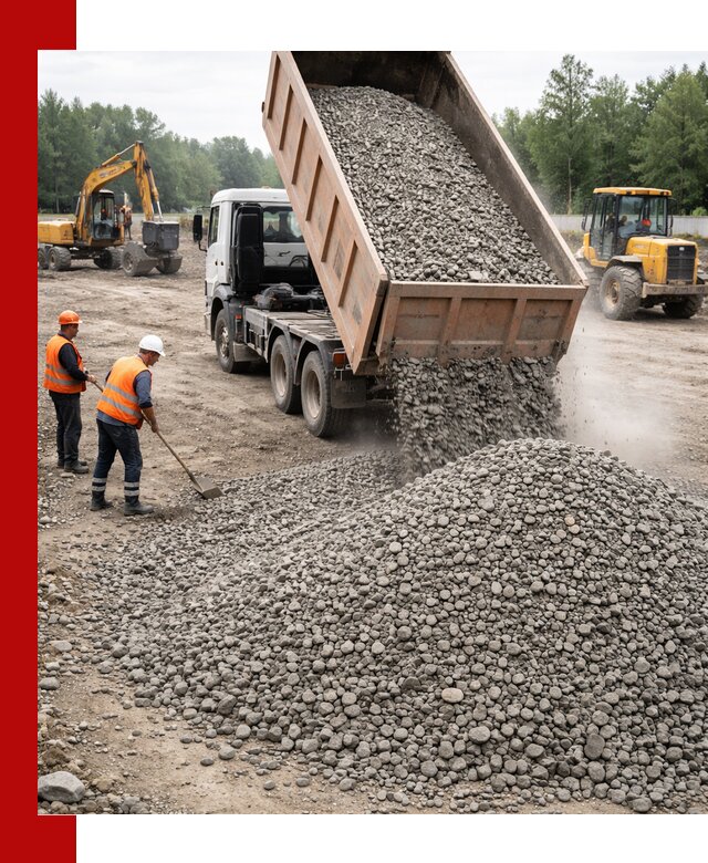 Доставка гравия фракции 40-70 в Алексеевке оптом и в розницу