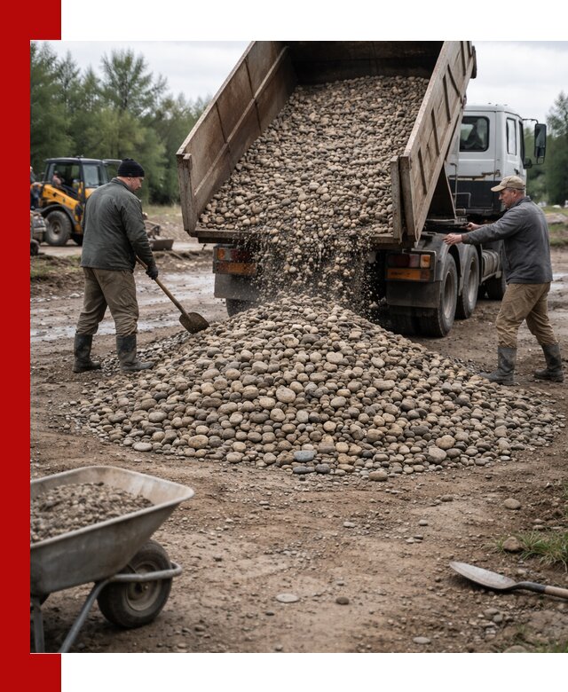 Доставка гальки речной оптом и в розницу в Алексеевке