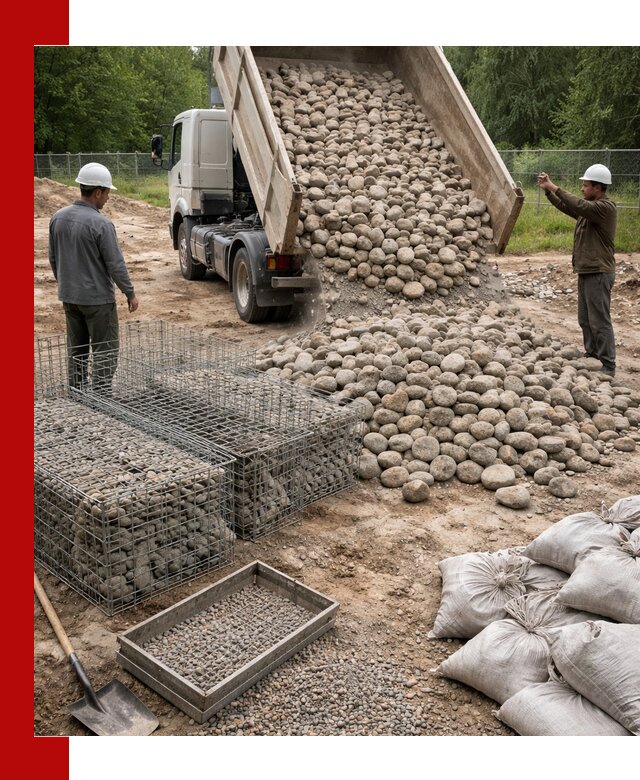 Камень для габионов фракция 70–151 в Алексеевке