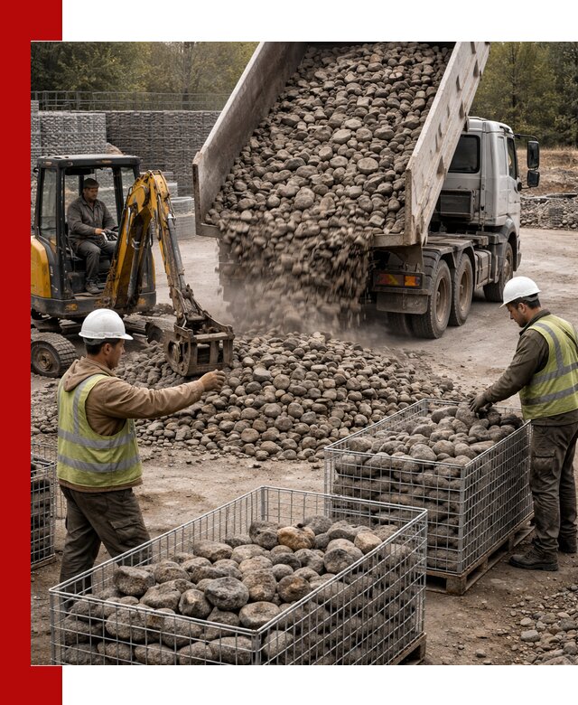 Камень для габионов фракция 100–201 в Алексеевке