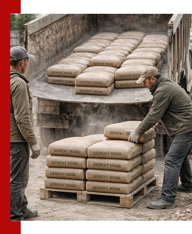 Цемент М500 с доставкой самосвалом в Алексеевке