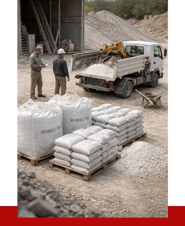 Известь строительная в Алексеевке с доставкой от 4252 р. | ПРОНЕРУДЛкв