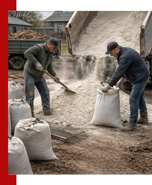 Доставка извести пушонки в Алексеевке оптом и мелким оптом