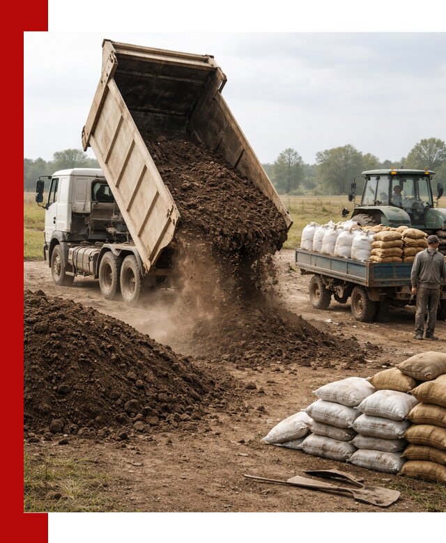 Доставка грунта и удобрений оптом в Алексеевке для сельхоз и строительства