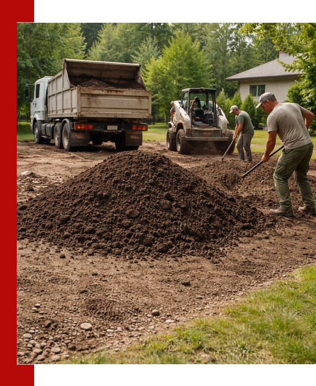 Доставка и укладка грунта для газона в Алексеевке