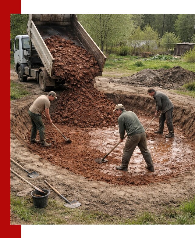 Купить качественную глину для пруда в Алексеевке