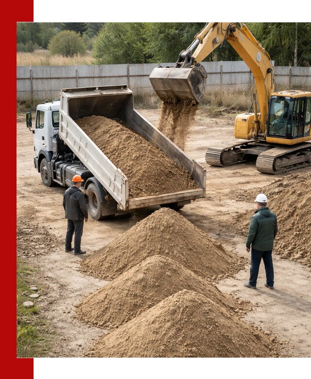 Доставка супеси вагонными и автопартиями в Алексеевке