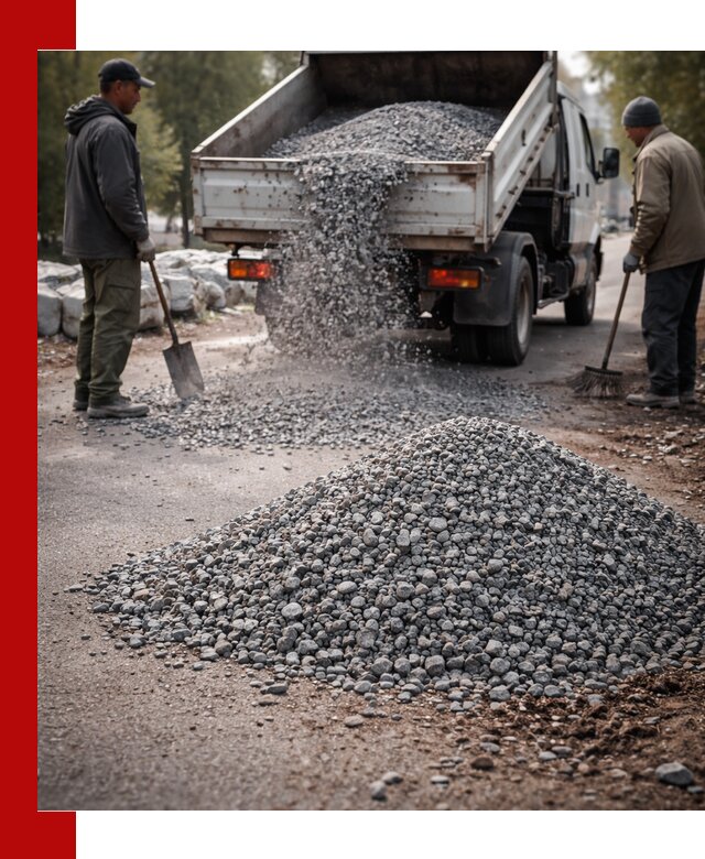 Гранитная крошка для посыпки дорог и тротуаров в Алексеевке