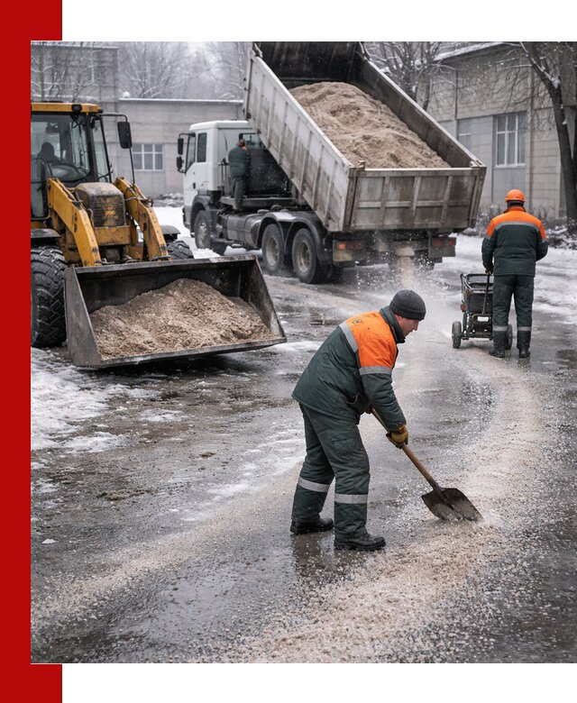 Реагент против гололеда с доставкой и нанесением в Алексеевке