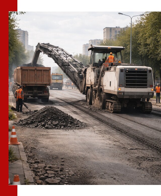 Фрезерованный асфальт в Алексеевке — удаление и вывоз старого покрытия