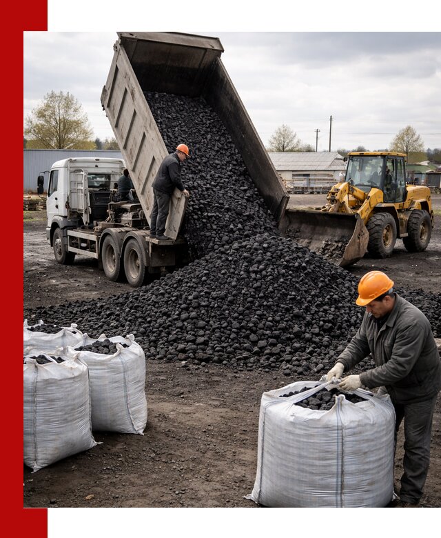 Доставка каменного угля в Алексеевке оптом и в розницу